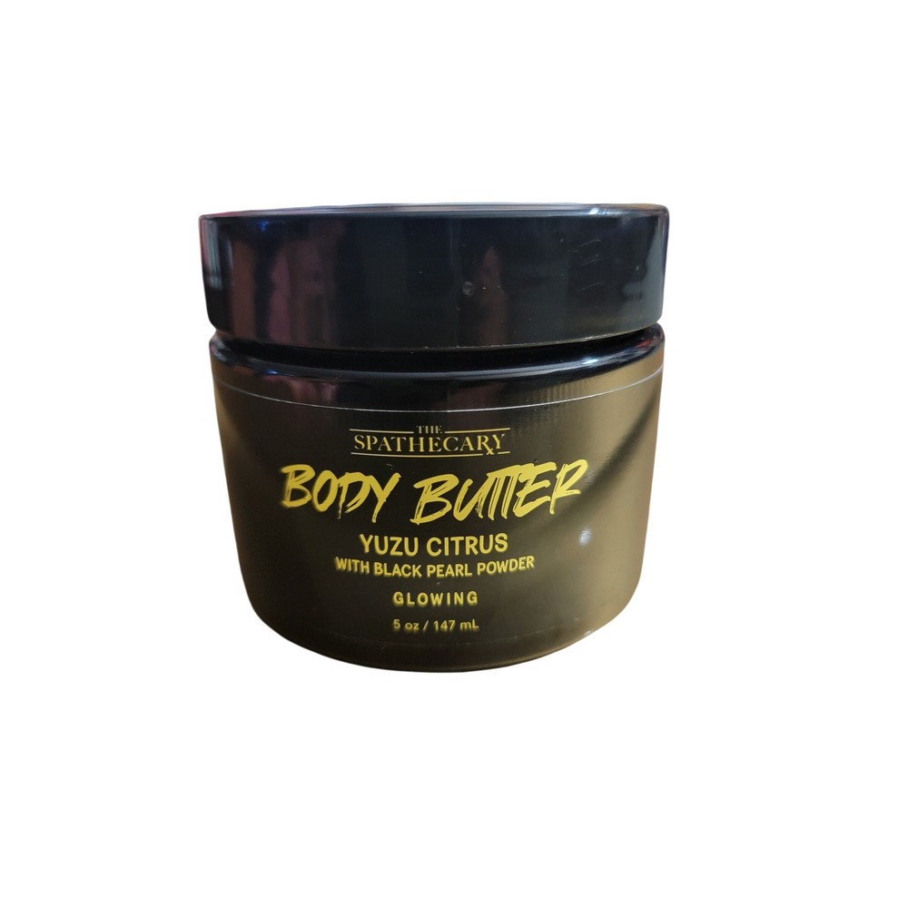The Spathecary Yuzu Citrus Glowing Body‎ Butter with Black Pearl Powder 5 oz Jar